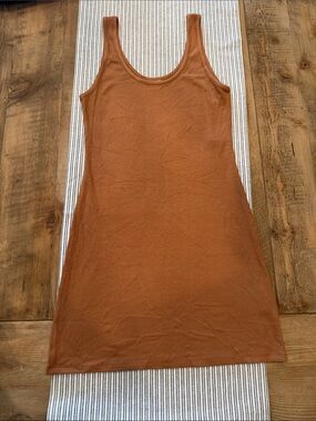 Hurley Rust Brown Ribbed Tank Mini Dress